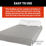 Lippert Bed Sheet, Easy Zzzs  Series, Gray Checkered - 2022107819