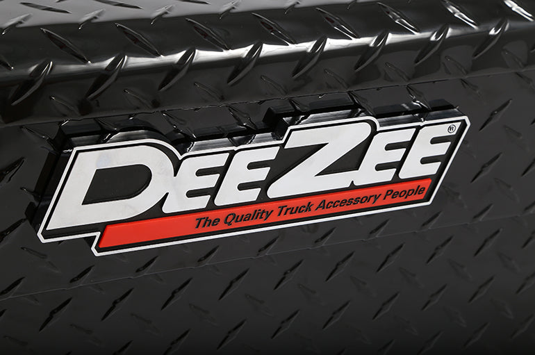 Dee Zee Tool Box, Red Label, Black Gloss Powder Coated Aluminum, 20 in Length x 69-3/4 in Width x 13.2 in Height - DZ8170B