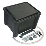 Moroso Battery Box, 13-1/8 in Width, 11-1/8 in Depth, 11-1/8 in Height, Black - 74051