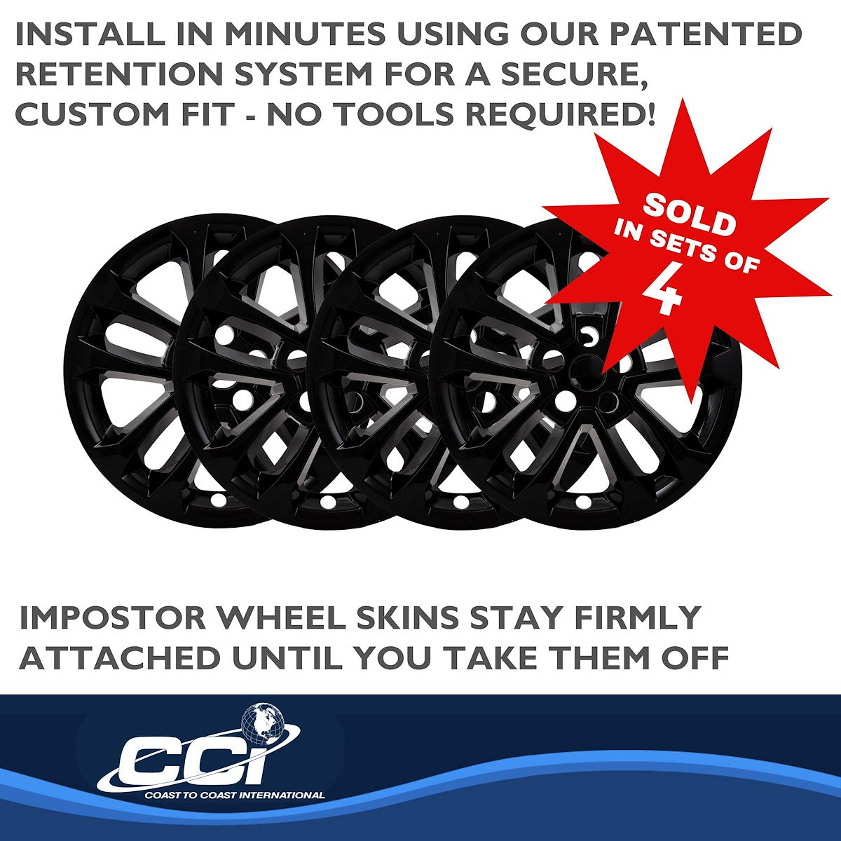 Coast2Coast Wheel Skins & Styled Wheel Covers IWCIMP462BLK product image 5