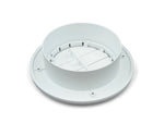 B&B Molders Heating/Cooling Register, 4-3/4 in Diameter Cutout Dimension x 1-1/5 in Collar Depth, 360 degree Rotation, Polar White - 94271