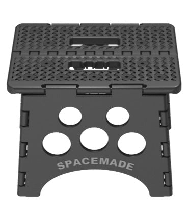 Space Made Step Stool, 12-1/2 in Length x 10-1/4 in Width x 9 in Height, 385 lb Weight Capacity, Black - SS-9
