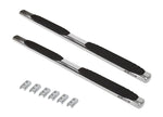 Go Rhino Nerf Bar, 4 in Oval Straight, Stainless Steel - 684404787PS