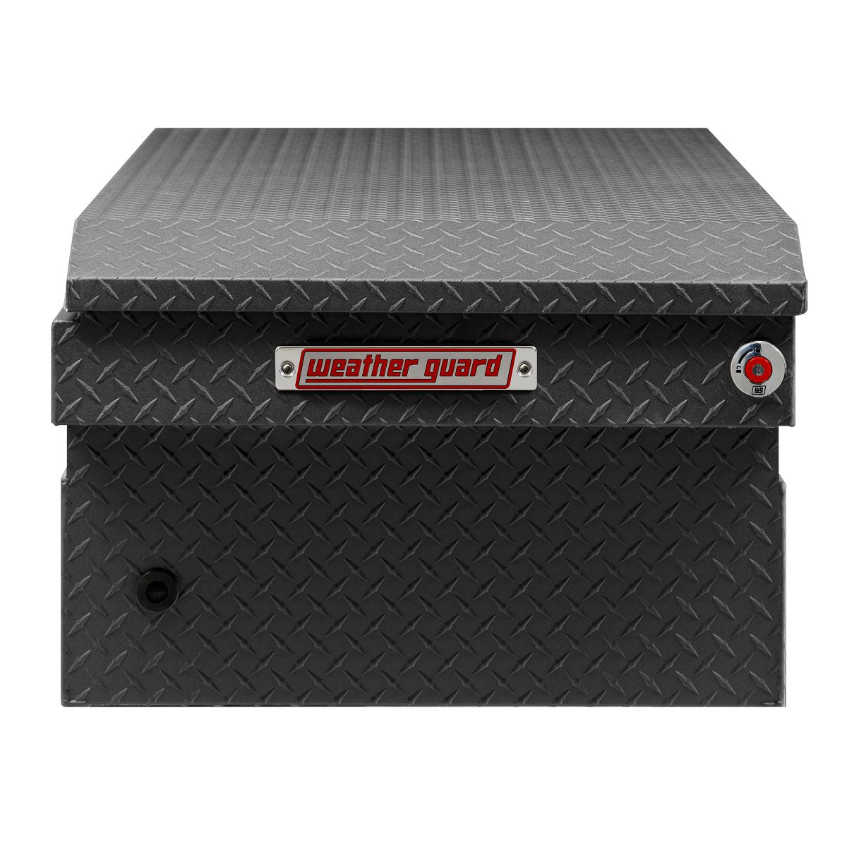 Weather Guard Tool Box, Textured Matte Black, Aluminum, 27-1/2 in Length x 72 in Width x 18-1/2 in Height - 117-52-04