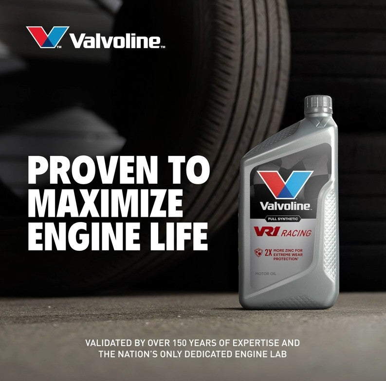Valvoline Oil, VR1 Racing Oil, SAE 10W30, 1 qt Bottle, Case Of 6 - 679083
