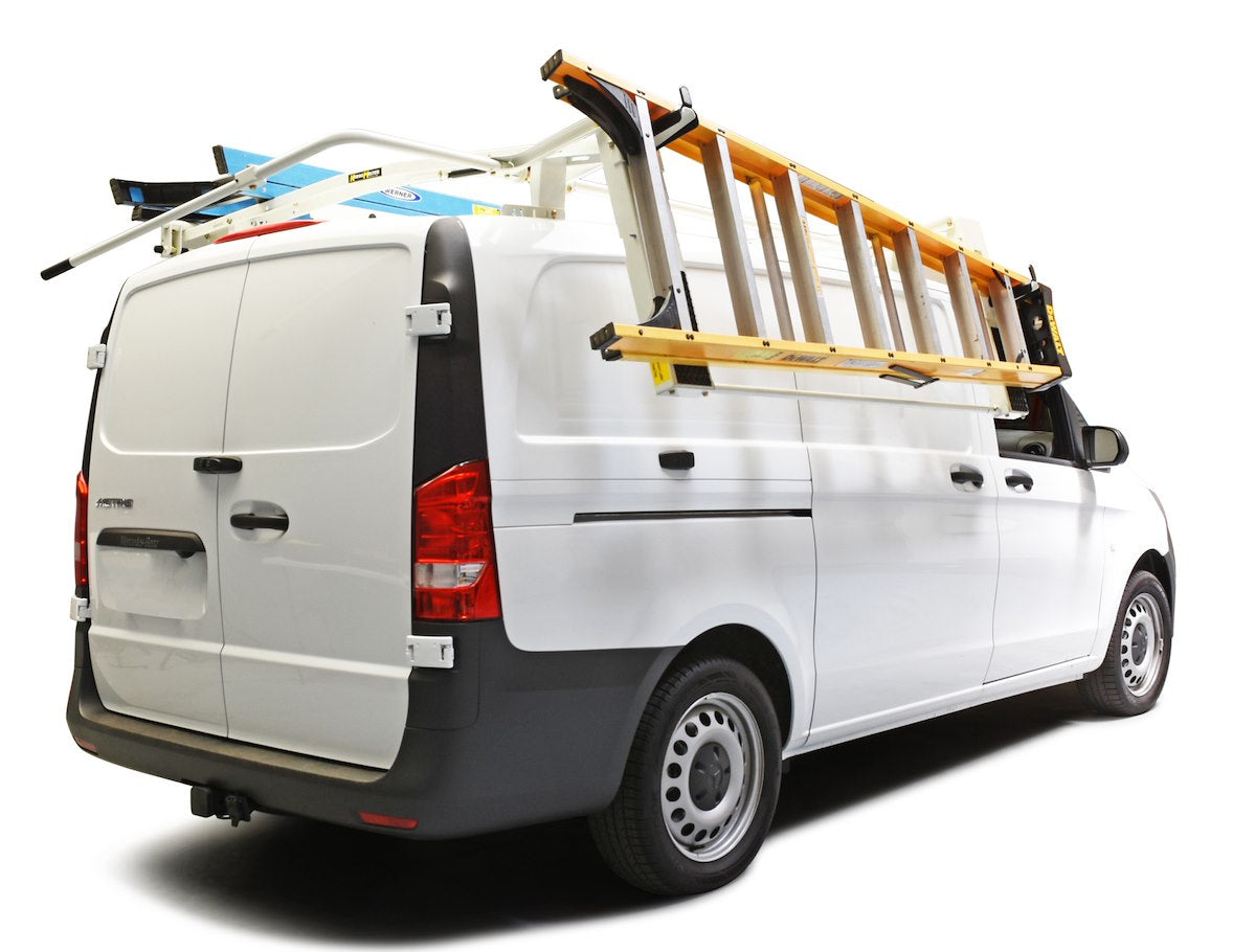 Holman Ladder Rack, EZ Drop Down Series, White, Steel - 4GMSDD