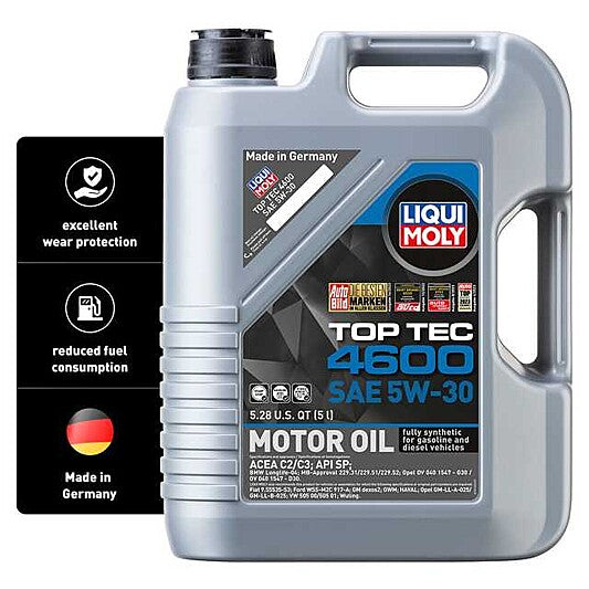 Liqui Moly Oil, Top Tec 4600, SAE 5W-30, 5 Liter Jug - 20448
