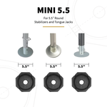 SnapPad Leveling Jack Foot Pad, Fits 5-1/2 in Round Jack ft, 7-1/4 in Diameter, Black - MN5SP1