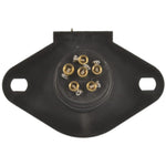 Pollak Trailer Wiring Connector, 6 Way Round Socket, Black - 6P-103V