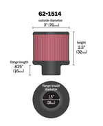 K&N Valve Cover Breathers and Components 62-1514 product image 5