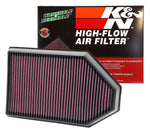 K&N Air Filter, Red, 14.348 in Length x 9-1/8 in Width x 1-3/4 in Height - 33-2460
