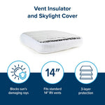 Camco Roof Vent Insulation, For 14 in x 14 in Vents, 3 in Foam With Reflective Backing - 45192
