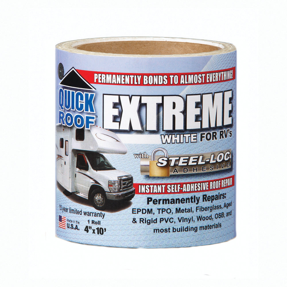 CoFair Product Roof Repair Tape, 4 in Width x 10 ft Roll, White - UBE410