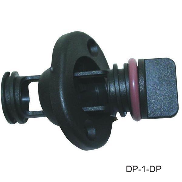 T-H Marine Boat Drain Plug, For 1 in Diameter Hole, Black - DP-1-DP