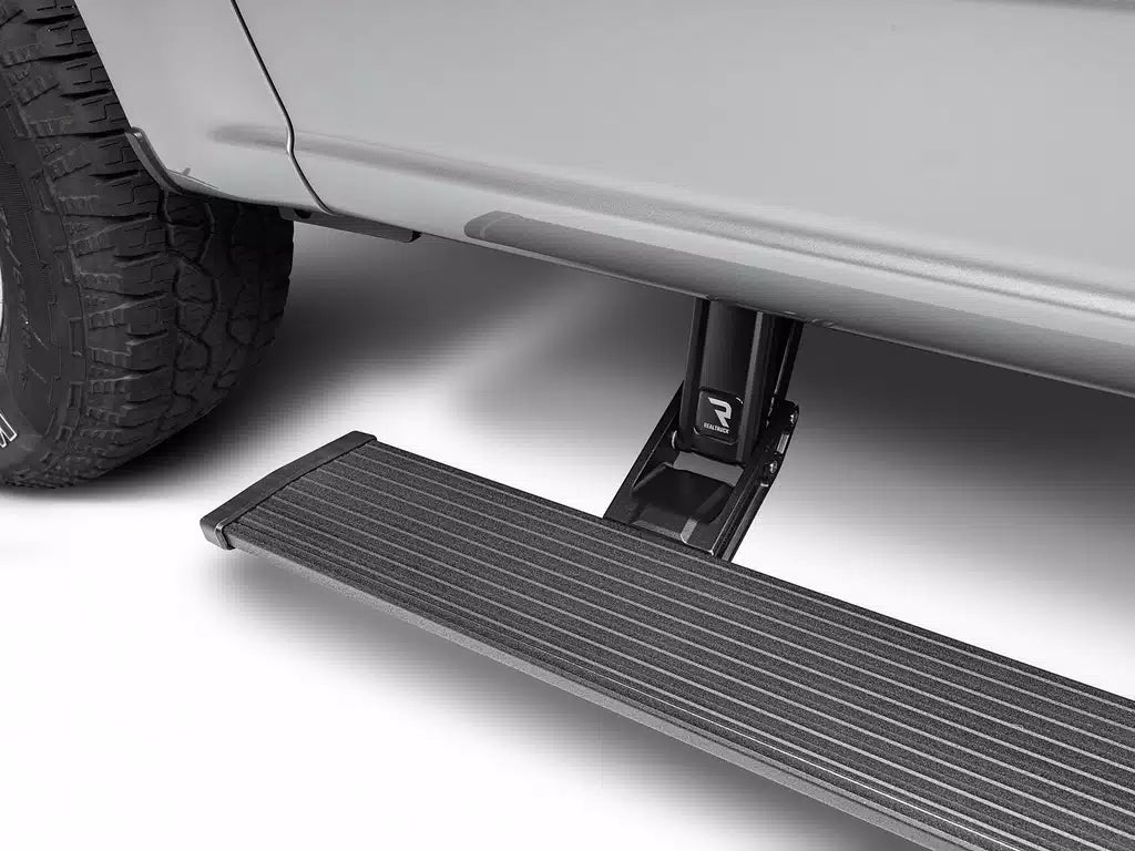 AMP Research Running Board, Textured Powder Coated, Black, Die Cast Aluminum - 76252-01A