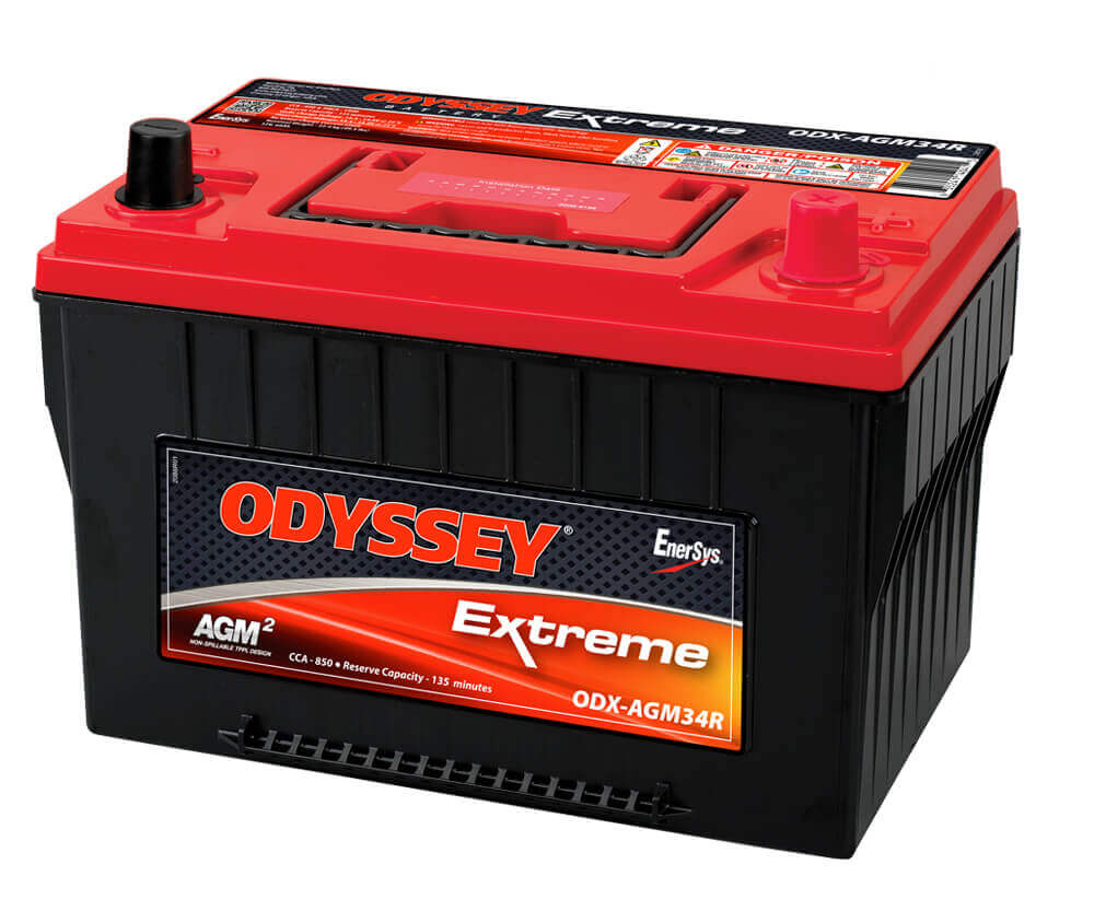 Odyssey Battery Battery, Extreme Series, 34 Group Size, 12 V - ODX-AGM34R