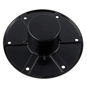 AP Products Table Leg Base, 6 in Diameter x 2 in Height, 6 Mounting Holes, Black - 013-1112B