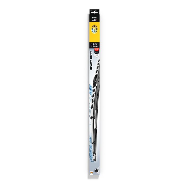 HELLA Windshield Wiper Blade, 36 in, Steel Frame, Black - 191398361