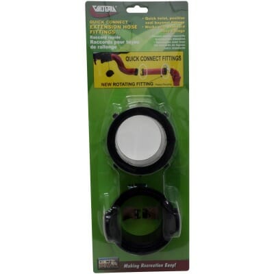 Valterra Sewer Hose Connector, With 2 Clamps, Black - F02-2029VP