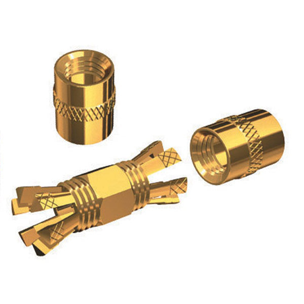 Shakespeare Antenna Cable Connector, Centrepin Splice Connector For RG-8X/RG-58/AU Coaxial Cable, Gold Plated Brass - PL-258-CP-G