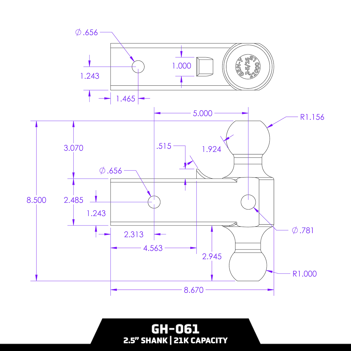 GEN-Y Hitch Adjustable Ball Mounts GH-061 product image 3