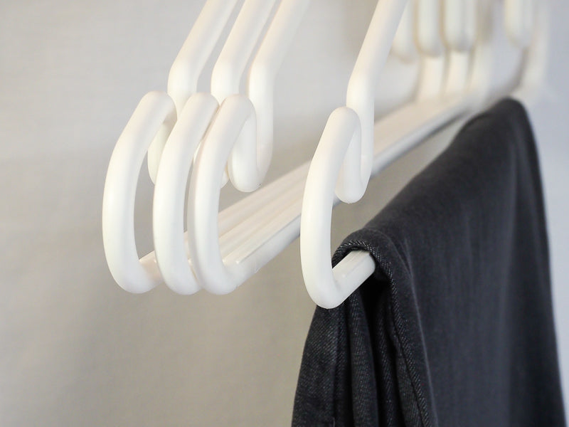 Tri-Lynx Clothes Hanger, White, Set Of 6 - 1200W