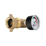 Camco Fresh Water Pressure Regulator, Brass, Preset Pressure Range of 40-50 PSI, Complies With CA and VT Regulations For Brass Content - 40064