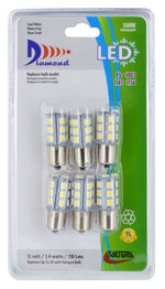 Valterra Multi Purpose Light Bulb - LED, Replacement For 1141/1156 Bulbs, LED Tower Bulb, Cool White/Daylight/Bright White, Pack Of 6 - DG726236VP