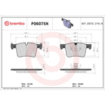 Brembo Brake Pad, FMSI Number D1561-8772, Ceramic, Set Of 4 - P06075N