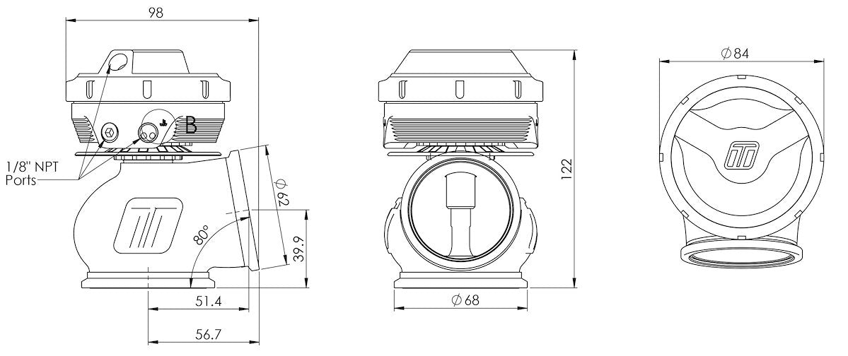 Turbosmart Turbocharger Wastegate TS-0554-1202 product image 7