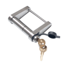 InfiniteRule Trailer Hitch Lock, Fits DEMCO EZ Latch 2 in Ball Coupler, Stainless Steel, With 2 Keys/1 Dust Cover - 61121-S