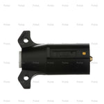 Pollak Trailer Wiring Connector, 7-Way Round Plug Side, Black - 12-706E