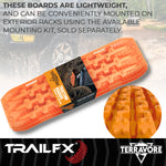 TrailFX Traction Mat, 42-1/2 in Length x 12-1/2 in Width x 2-1/2 in Height, Supports 20,000 lb, Set Of 2 - TBOR01