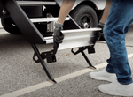 MOR/ryde Entry Step, 19-1/2 in Width x 7 in Depth, With 9 in Rise, Aluminum - STP54-076