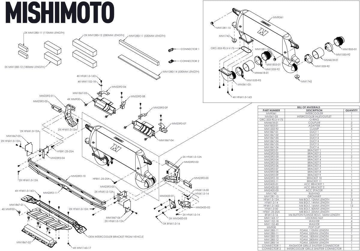 Mishimoto Intercooler Kit MMINT-BR-21HBK product image 10