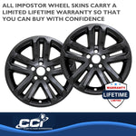 Coast2Coast Wheel Skin, 18 in, 5 Split Spokes, Gloss Black, Set Of 4 - IWCIMP370BLK