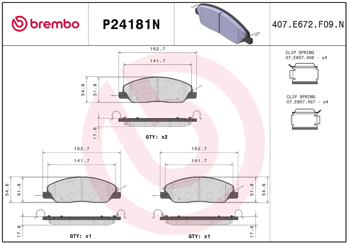 Brembo Brake Pads P24181N product image 2