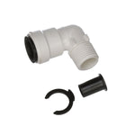 AquaLock Fresh Water Adapter Fitting, 3519 Series, 1/2 in Female Quick Connect Copper Tube End x 1/2 in Male NPT, 90 degree Elbow - 3519-1008_SU