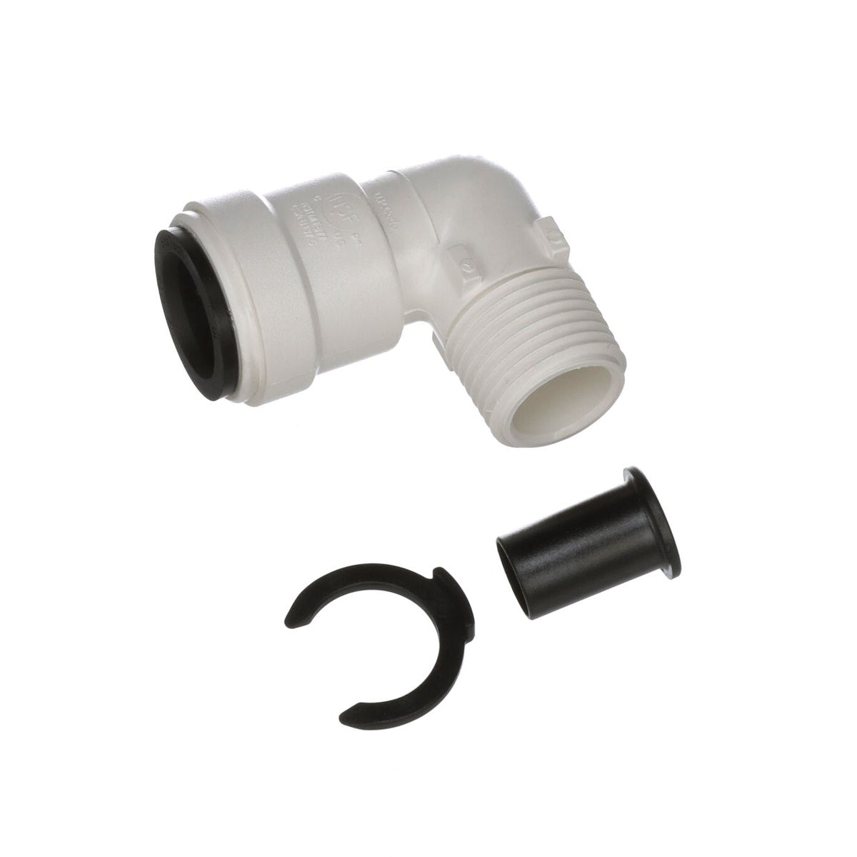 AquaLock Fresh Water Adapter Fitting, 3519 Series, 1/2 in Female Quick Connect Copper Tube End x 1/2 in Male NPT, 90 degree Elbow - 3519-1008_SU