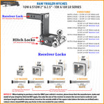 InfiniteRule Trailer Hitch Pin, 5/8 in Diameter Hitch Lock/5/8 in Diameter Receiver Lock, Stainless Steel, Set of 4 - 61775-S