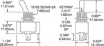 Blue Sea Multi Purpose Switch, 15 amp At 125 V AC/15 amp At 12 V DC/10 amp At 250 V AC, Nickel-Plated Brass - 4150-BSS