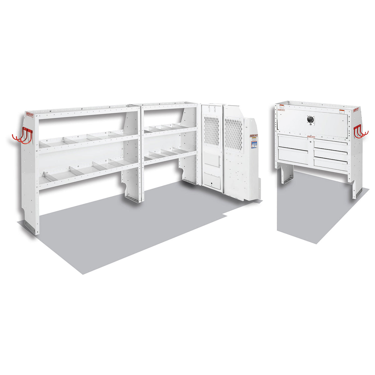 Weather Guard Van Storage System Kit, White - 600-8122R