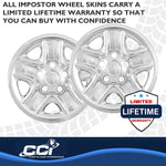 Coast2Coast Wheel Skin, 18 in, 5 Spokes, Chrome, Set Of 4 - IMP77XN