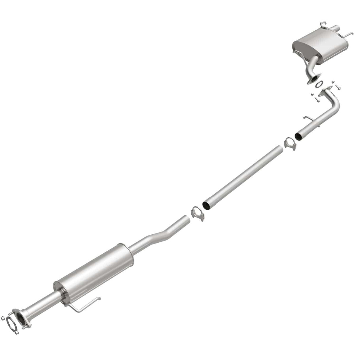 BRE Exhaust Exhaust System Kit, Direct-Fit Exhaust Series Cat-Back System, Aluminized Steel, 2 in Pipe Diameter - 106-0078