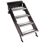 MOR/ryde Entry Step, Gen 2, 4 Manual Folding Steps, Threshold Height Of 36-1/2 in To 42 in - STP-212