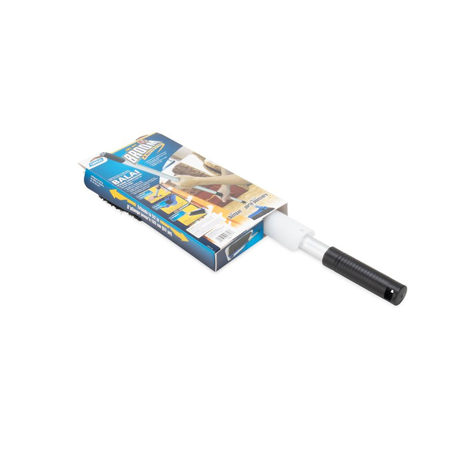 Camco Broom, Telescoping 24 in to 52 in Length Handle, Soft Bristled Head, Aluminum Handle - 43623