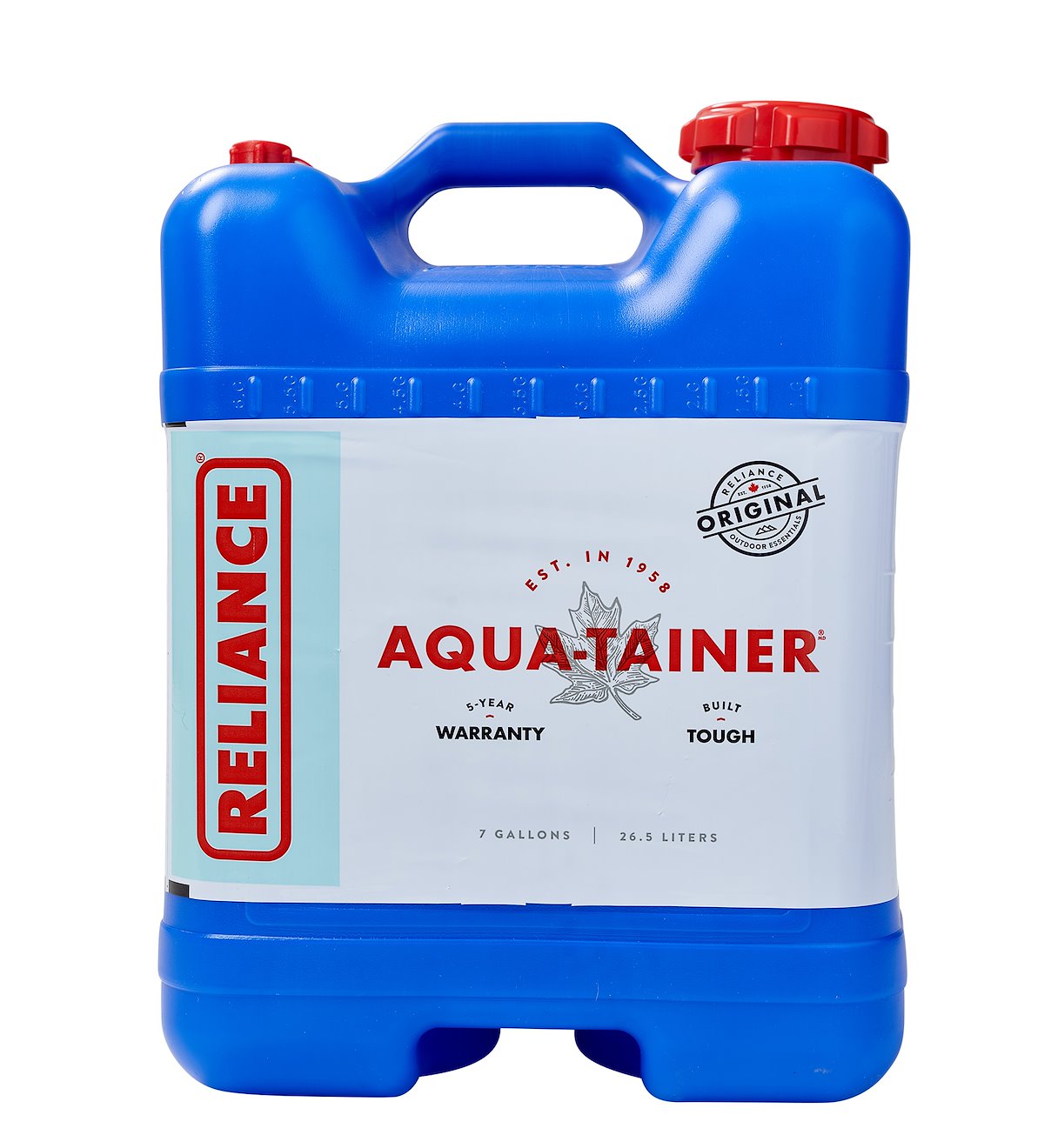 Reliance Water Carrier, 7 gal Capacity, 11-1/2 in Length x 11-1/4 in Width x 15-3/4 in Height, Blue - 9410-03
