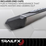 TrailFX Nerf Bar, TrailFX A4 Series, 4-1/2 in Hexagonal Straight, Titanium Black - AL4006B