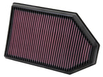 K&N Air Filter, Red, 14.348 in Length x 9-1/8 in Width x 1-3/4 in Height - 33-2460