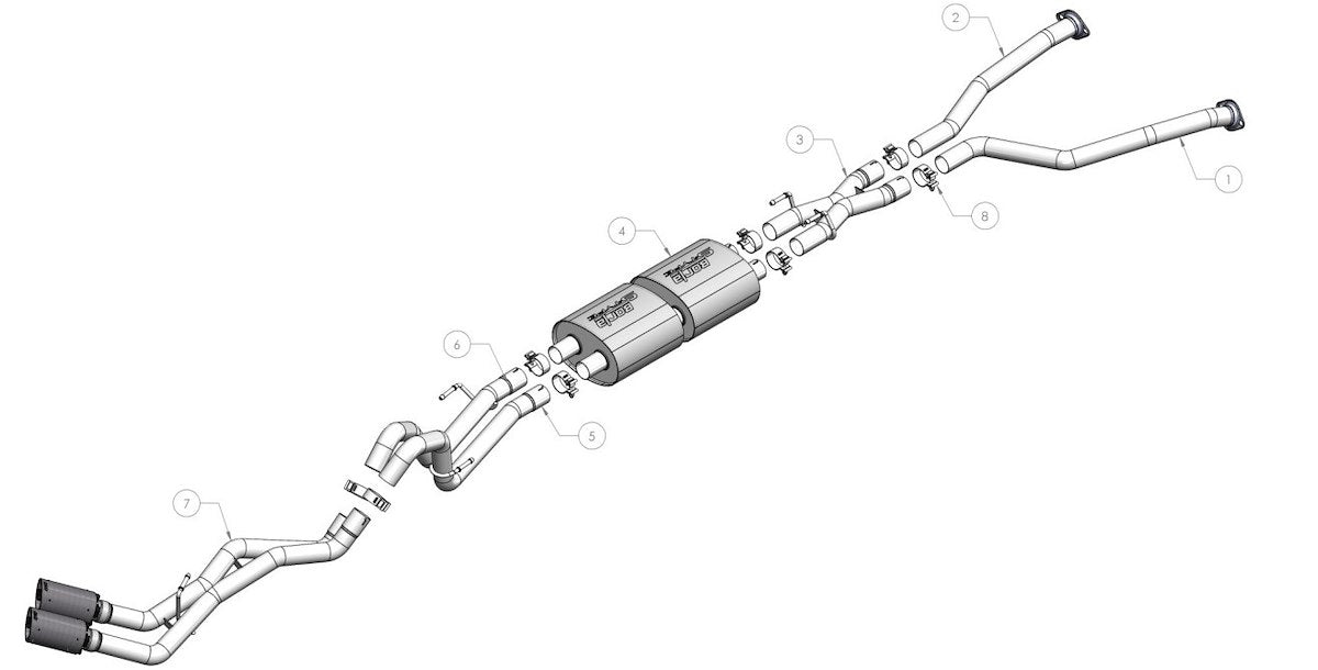 Borla Exhaust System Kit 140939BC product image 2